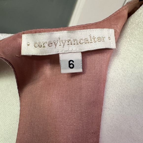 Corey Lynn Calter 100% Silk Textured Flutter Layered Cocktail Halter Dress SZ 6 - Picture 8 of 9